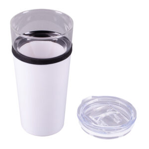 Kubek szklany Alpena 400 ml, biały - obrazek 3