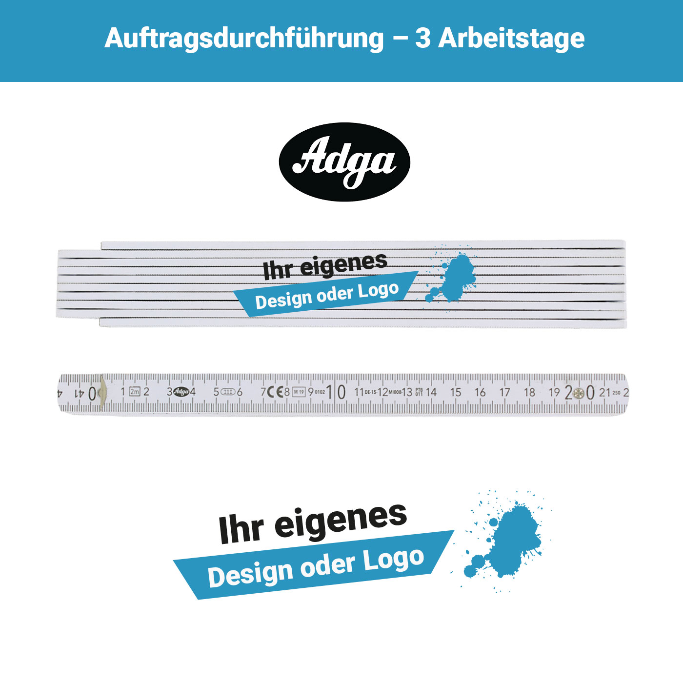 Zollstock mit Logo