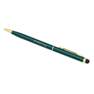 Długopis aluminiowy Touch Tip Gold, ciemnozielony - obrazek 4