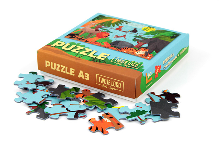 puzzle reklamowe w pudełku