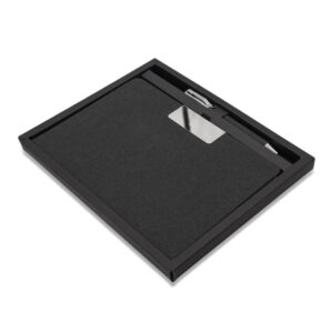 Notes z długopisem w pudełku Plata, czarny - obrazek 4